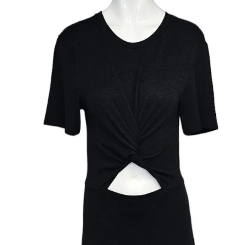 Aritzia Wilfred Free Katz Twist Front Cutout T-shirt Dress in Black (X-small)